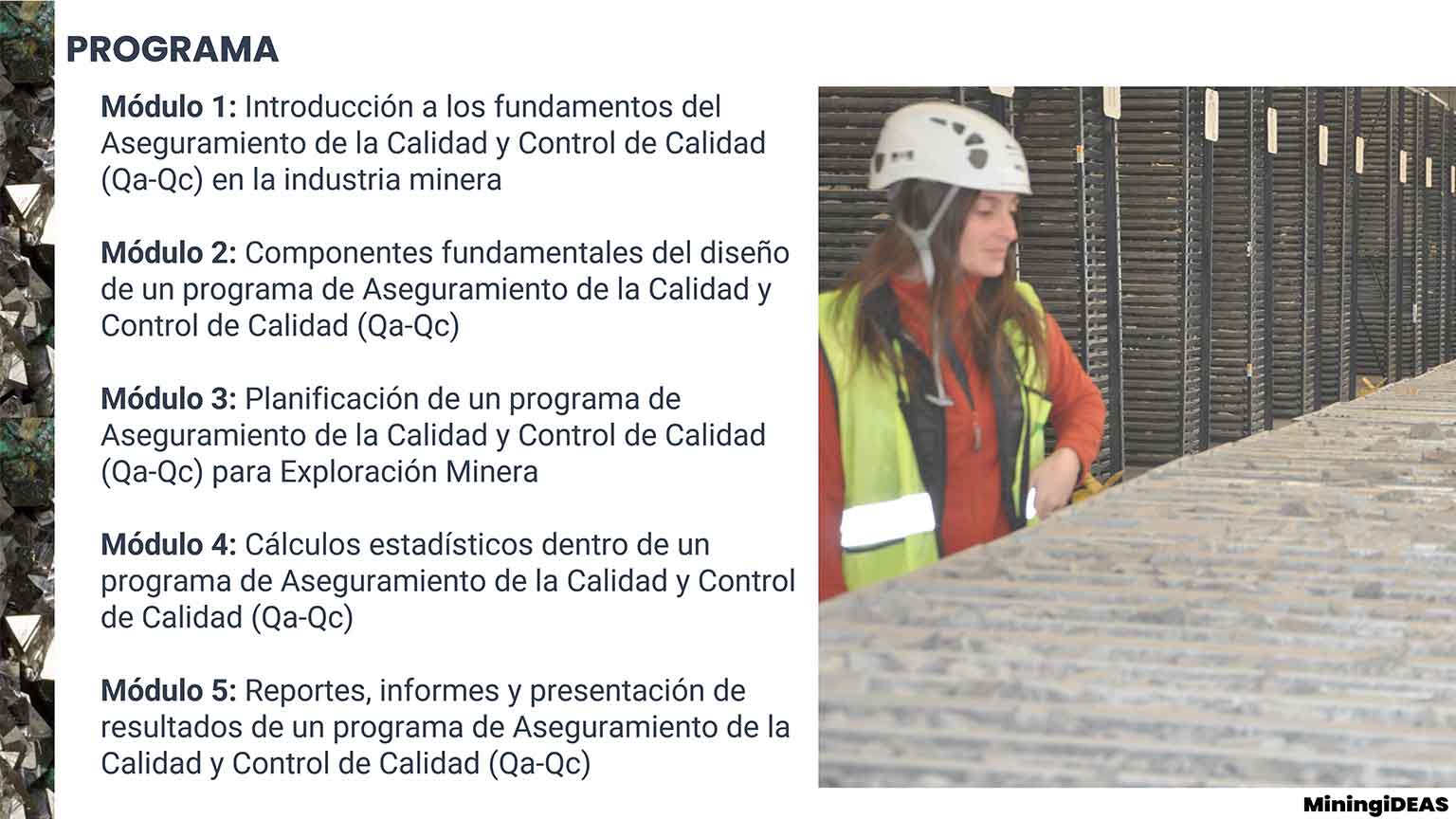 Curso QA/QC MiningiDEAS